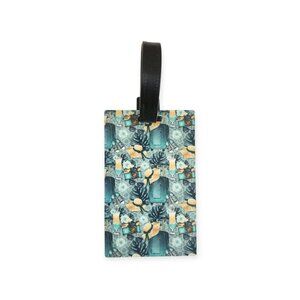 Palm Leaves Luggage Tag, Vibrant Bag Label, Travel Identifier, Suitcase Tag